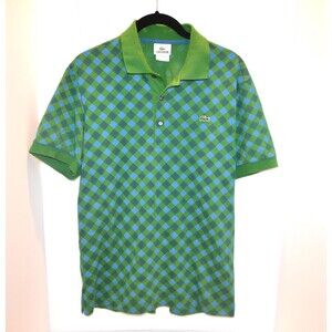 Mens Golf Shirt Vintage Style Lacoste Green